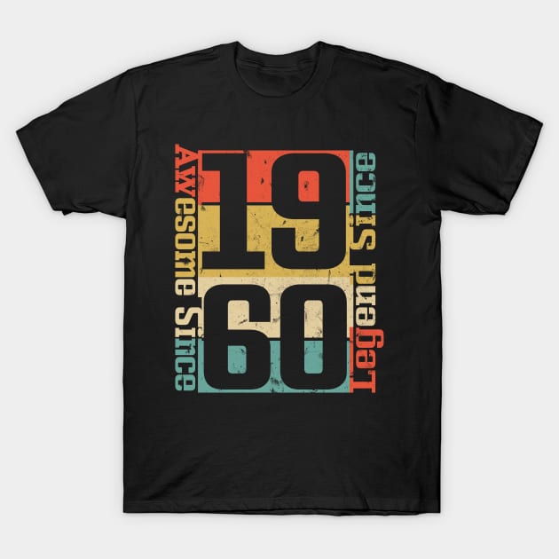Awesome Since 1960. 60th Birthday Gift Idea T-Shirt by FromHamburg